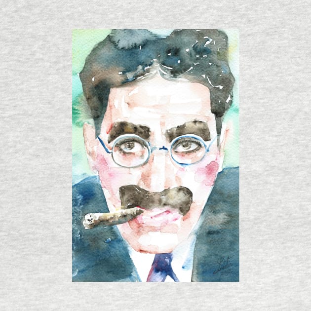 GROUCHO MARX watercolor portrait .1 by lautir